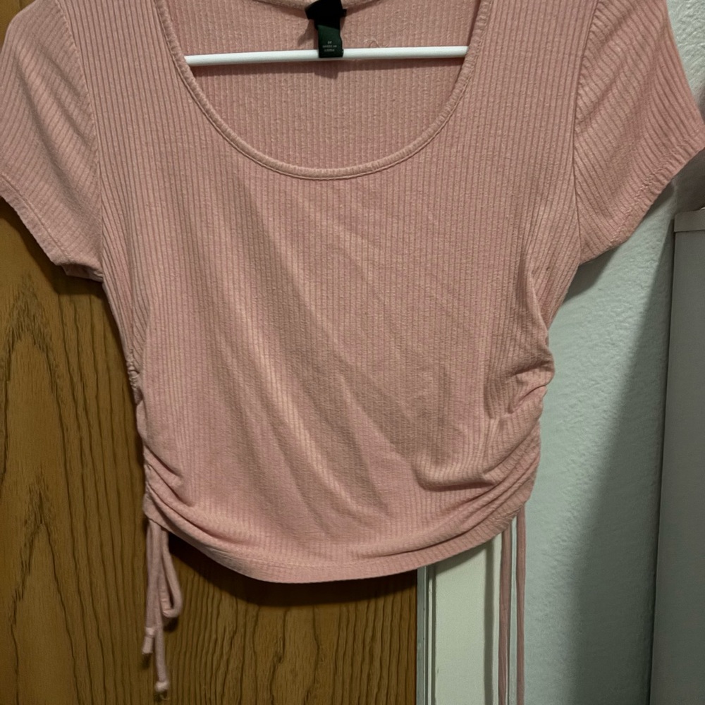 Wild Fable Blush Ribbed Crop Top